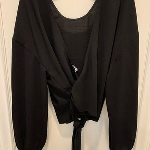 Aritzia Wilfred criss cross back blouse